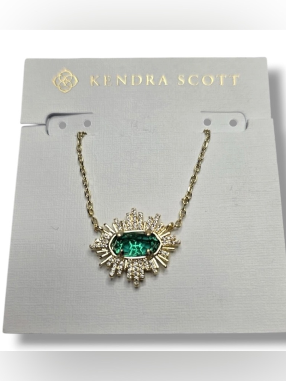 Kendra Scott Grayson Sunburst Frame Short Pendant Necklace